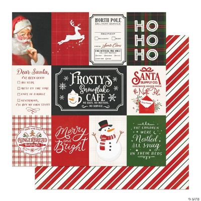 Holly And Ivy DoubleSided Cardstock 12"X12"Santa Supply Co Oriental