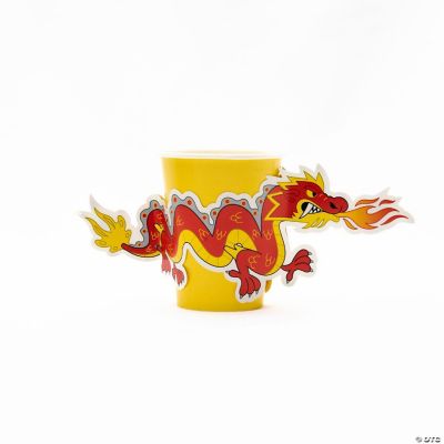 Ma Fete Paper Cups with Dragon Paper Sleeves (8) | Oriental Trading