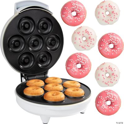 CucinaPro Mini Donut Maker Electric NonStick Surface Makes 7 Small