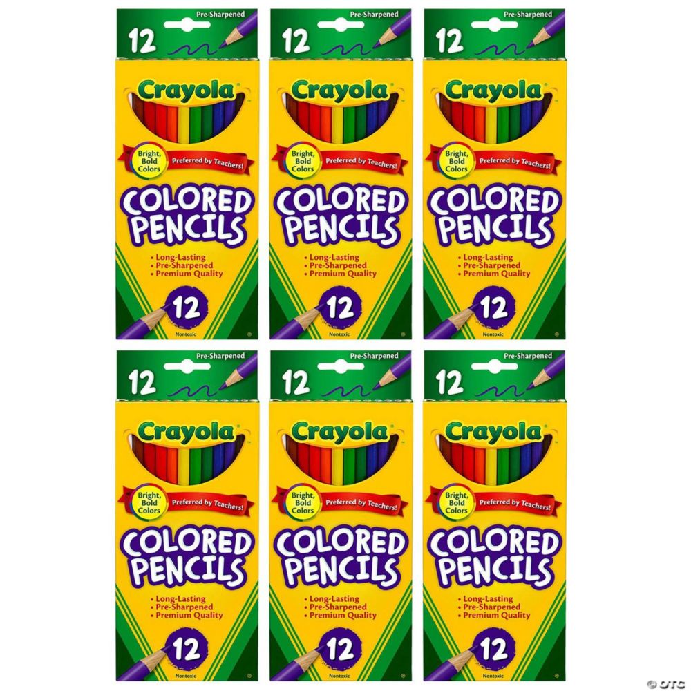Crayola Colored Pencils, 12 Per Box, 6 Boxes
