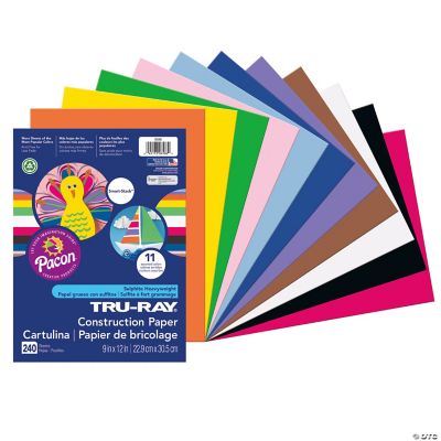 TruRay Construction Paper SmartStack, 11 Assorted Colors, 9" x 12