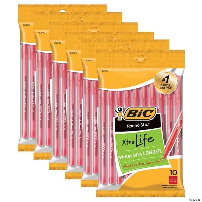 BIC Round Stic Xtra Life Ballpoint Pen Medium Point 1.0mm Black Blue Ink | Philippines
