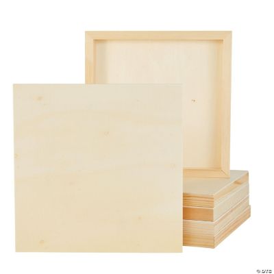 6 Pack 10x10 Wood Panels for Painting, Unfinished Wood Canvas Boards, 0