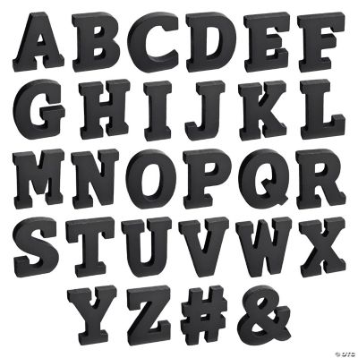 54 Pieces 3D Wooden Alphabet Letters for Tabletop, Home Wall, Party