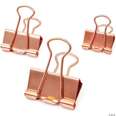 150 Pack 3 Sizes Rose Gold Binder Clips Paper Clips Clamps File Clips ...