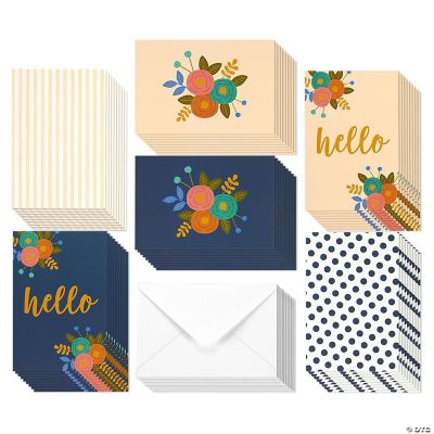 48 Pack Hello Notecards and Envelopes Set, Just Because Greeting Cards ...