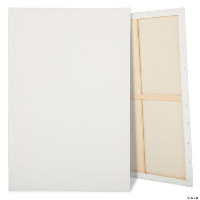 2 Pack Stretched White Canvas Boards for Painting for Acrylic, Oil ...