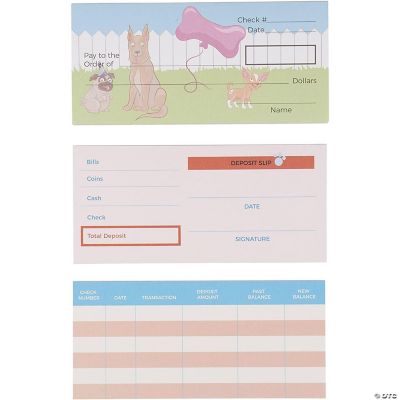 150 Sheets Pretend Checkbook for Kids with Fake Deposit Slip and Check ...