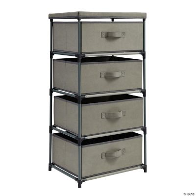 4-Tier Tall Closet Dresser with Drawers - Clothes Organizer and Small ...