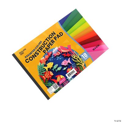 E-Clips USA Construction Paper Pad - 18 X 12 Inches, Assorted Colors ...