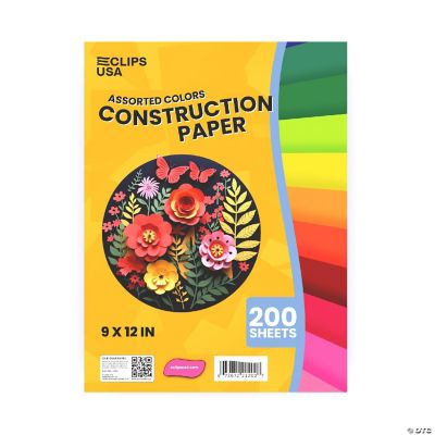 EClips USA Construction Paper 9 X 12 Inches, Assorted Colors, 200
