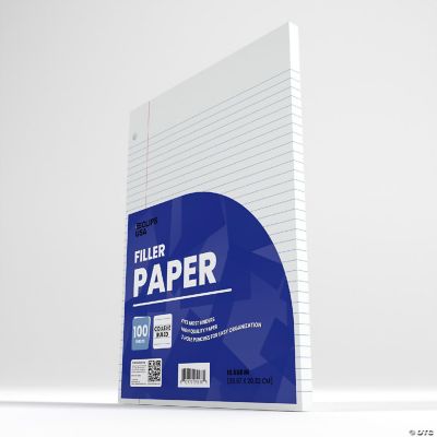 48 UNITS: College-Ruled Filler Paper - White Loose-leaf | Oriental Trading