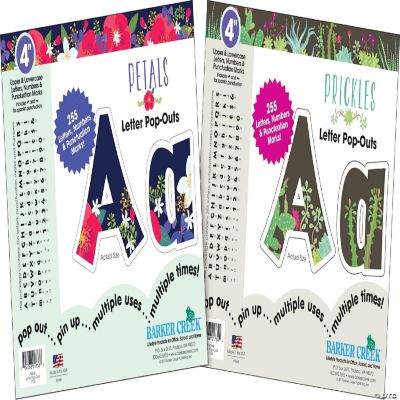 Chalk Letter Pop-outs Barker Creek 468-Piece Chalk Letter Pop-Out Set ...
