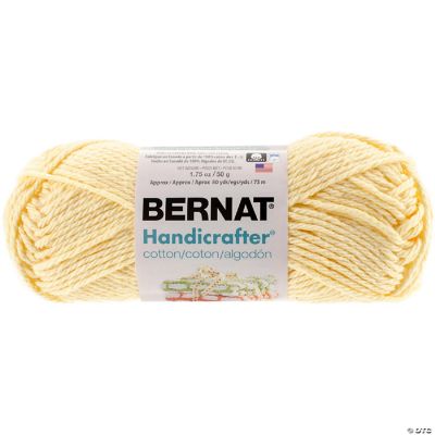 Bernat Handicrafter Cotton Yarn - Gomitolo Di Cotone 100%, Colore Bianco - Per Lavori A Maglia E Uncinetto, Progetti Fai-da-Te
