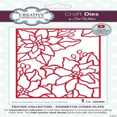 Creative Expressions Craft Dies By Sue Wilson-Festive Poinsettia Cover ...