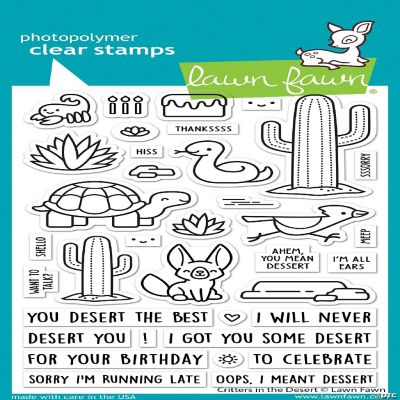 Lawn Fawn Clear Stamps 4"X6"-Critters In The Desert