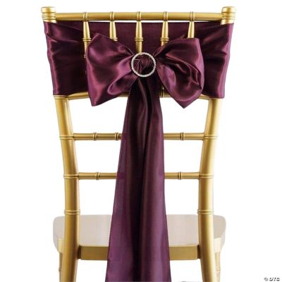 25 New SATIN Chair Sash BOWS Ties Wedding Bridal Party Supplies Decorations