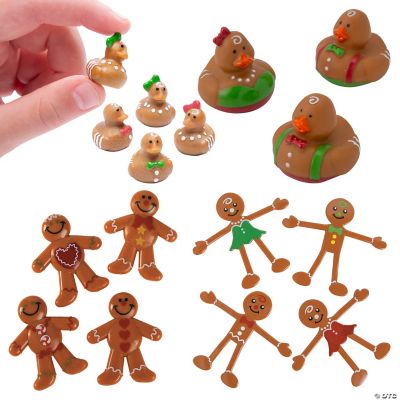 Bulk 108 Pc. Holiday Gingerbread Character Toys Assortment