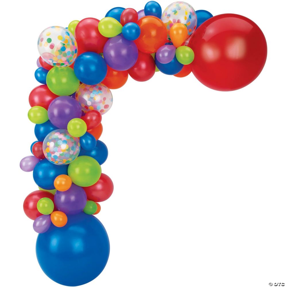 20 ft. Rainbow Party Latex Balloon Garland Decorating Kit - 73 Pc.
