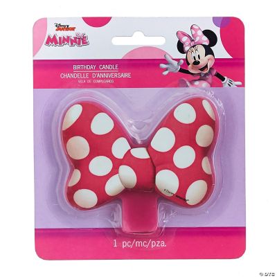 4" x 3 1/4" Disney's Minnie Mouse Polka Dot Bow Birthday Candle