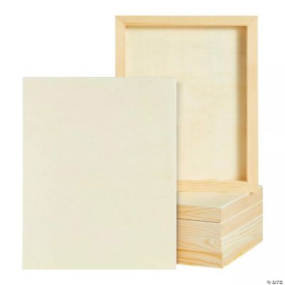 6 Pck Unfinished Wood Canvas Boards For Painting, Deep Cradle 8X10 ...