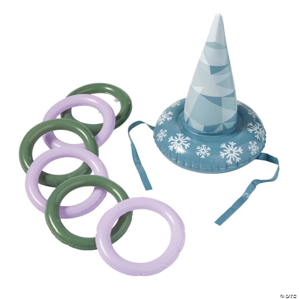 12" x 16" Inflatable Arctic Snowflakes Hat Vinyl Ring Toss Game - 7 Pc.