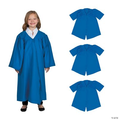 Bulk 12 Pc. Kids Blue Matte Elementary School Graduation Robes