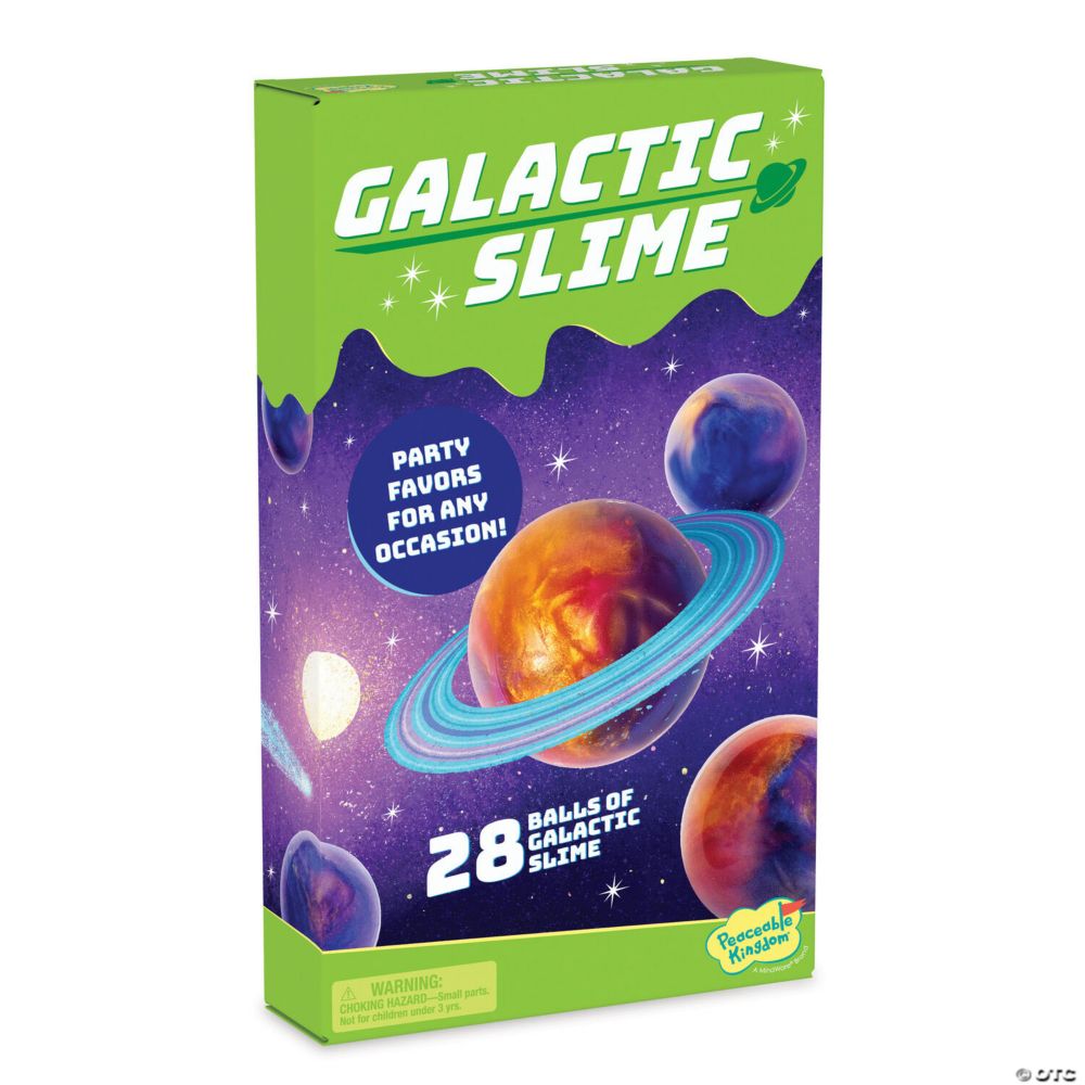 Galactic Slime Party Favors - 28 Containers of Non-Sticky Slime From MindWare