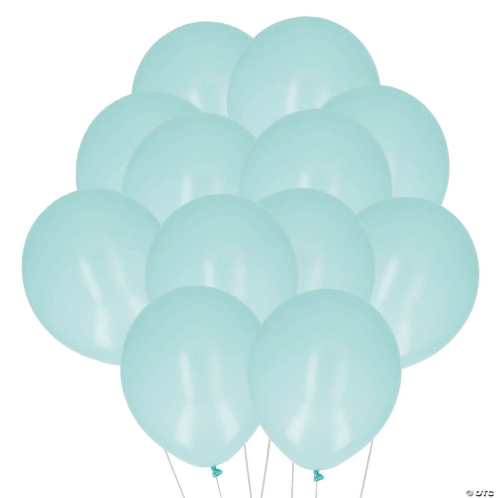 Bulk 72 Pc. Light Turquoise Bright Color Helium Quality 12" Latex Balloons