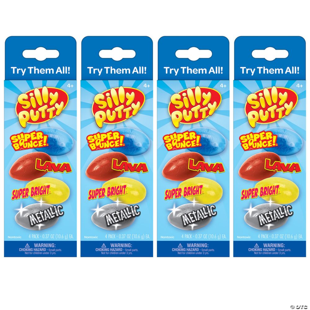 Crayola Silly Putty Variety Pack, 4 Per Pack, 4 Packs