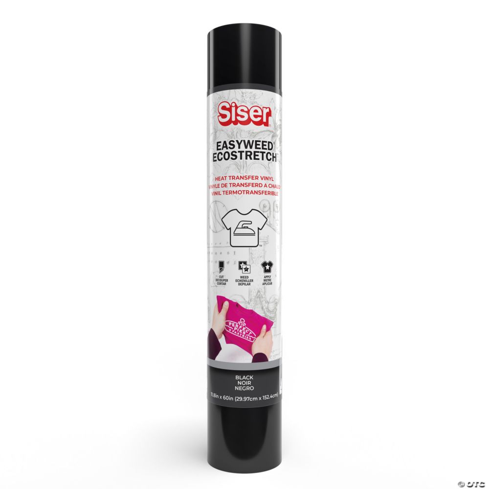 SISER Easyweed Ecostretch HTV Heat Transfer Vinyl, 60", Black
