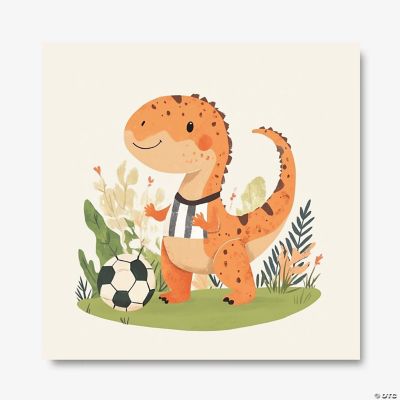 Troy the T-Rex Referee Gallery Wrapped Canvas by Dancing Littles Jungle ...