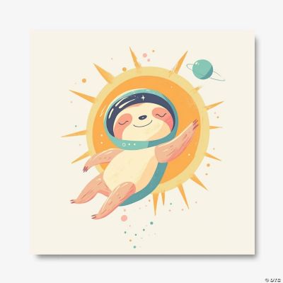 Solar the Sloth Gallery Wrapped Canvas by Dancing Littles Jungle - Size ...
