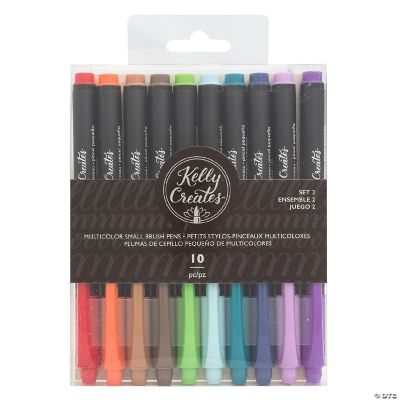 Kelly Creates Small Brush Pens 10/Pkg-Multicolor Set 2 | Oriental Trading
