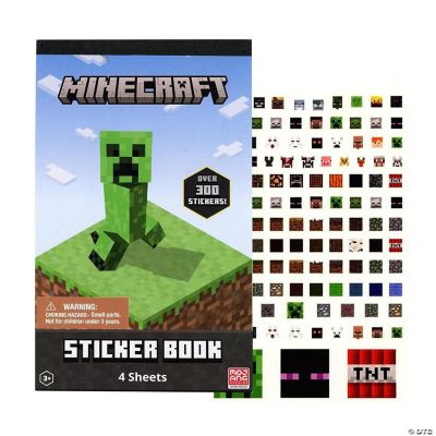 Minecraft 4 Sheet Sticker Pad 300+ Stickers Oriental Trading