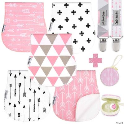 5-Pack Baby Burp Cloths - Soft Absorbent Cotton Burp Cloths - Includes ...