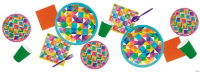 Bright Geometric Party Supplies