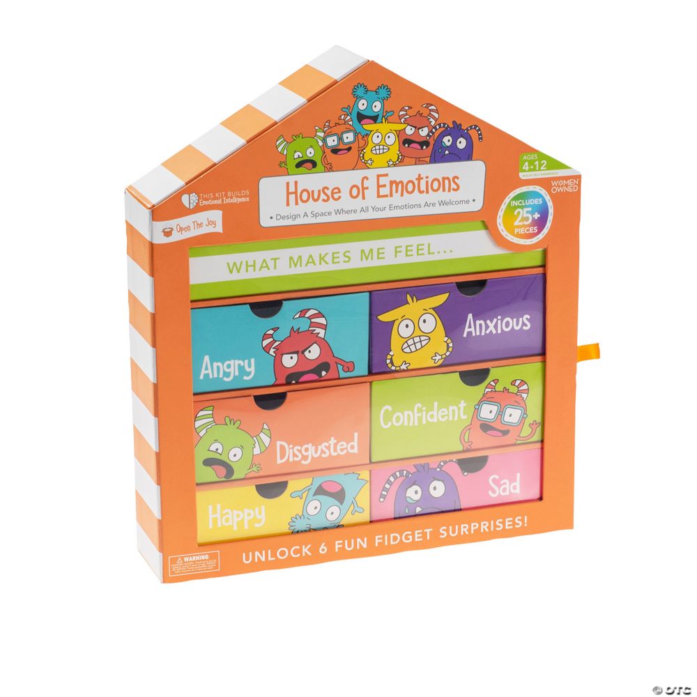 10" x 11 1/2" Open the Joy House of Emotions Fidget Toy, Sticker & Craft Set