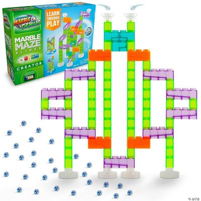 Marble Maze Slides STEM Creator Set: 80 Pieces, and 16 Action Pieces ...