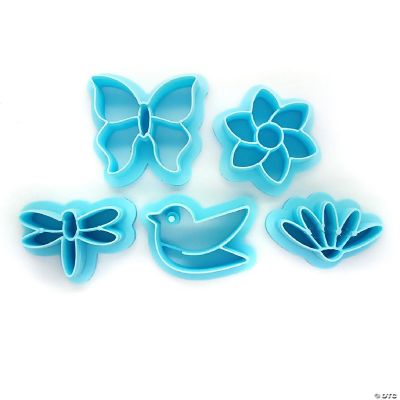 Spring Themed Clay Cutters - Butterfly, Dragonfly, Bird & Flowers - 5 ...