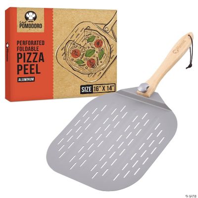 Chef Pomodoro Metal Pizza Peel with Wood Handle for Easy Storage, Pizza ...