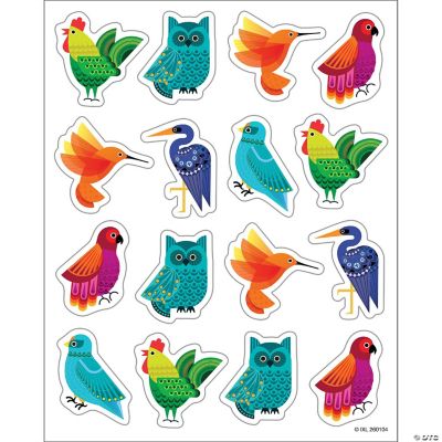 IXL Takeoff 96 Feathered Friends Stickers, 6 Sheets of Colorful Birds ...