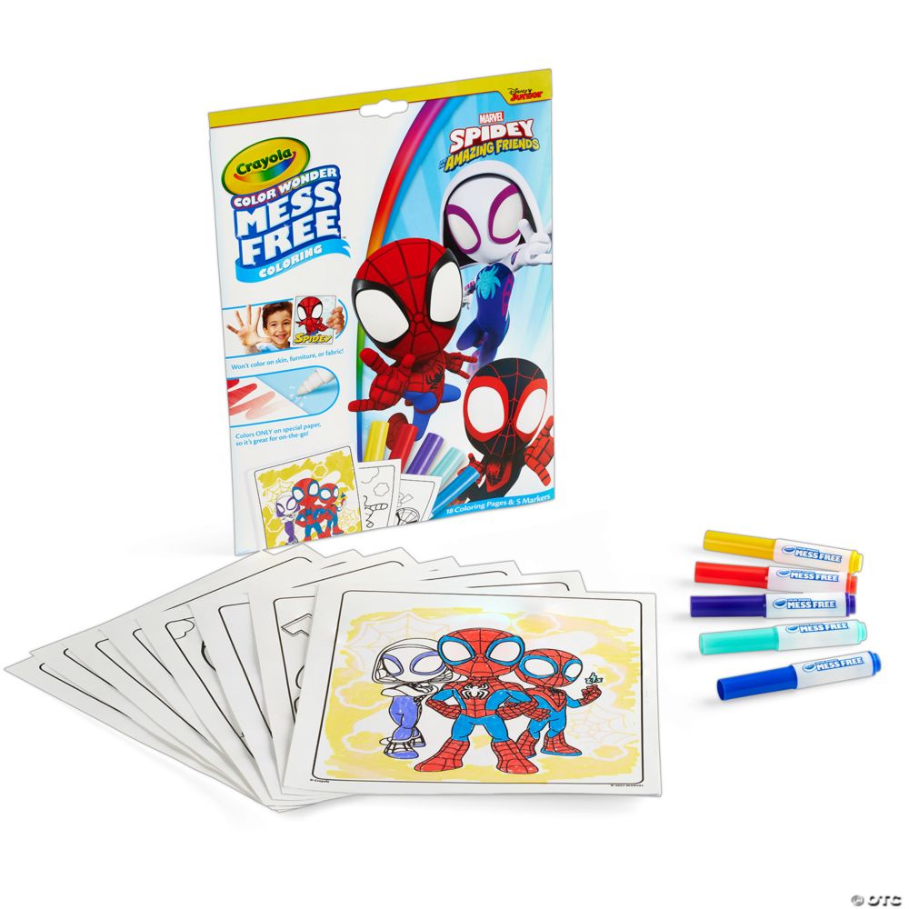 Crayola Color Wonder Coloring Pad & Markers, Spidey and His Amazing Friends