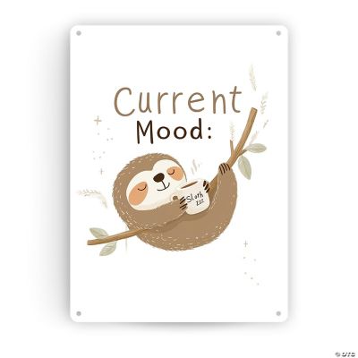 Current Mood_ Sloth Vertical Tin Sign Wall Decor by Dancing Littles ...