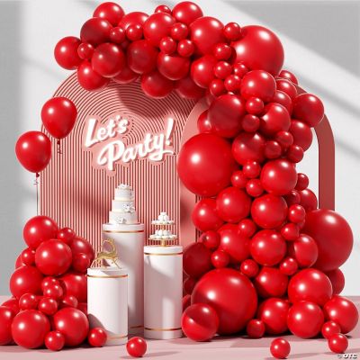 120Pcs Red Balloon Arch Kit, 18 12 10 5 Inch Red Latex Balloons ...