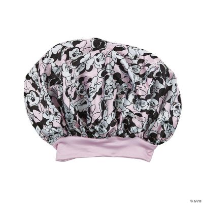Disney Minnie Mouse All-Over Print Pink Satin Bonnet | Oriental Trading