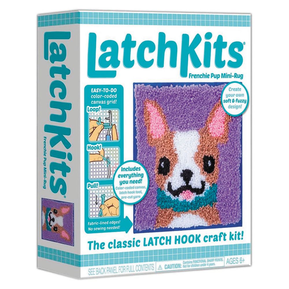 Latchkits Puppy Pillow Latch Hook Craft Kit From MindWare