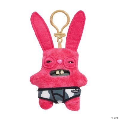 Fugglers 5-Inch Plush Clip-On Rabid Rabbit - Pink | Oriental Trading