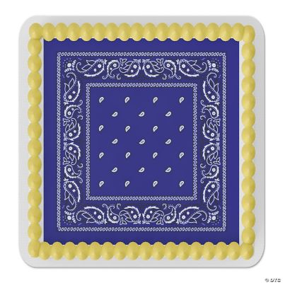 Blue Paisley Edible Cake Topper for Quarter Sheet Cake | Oriental Trading