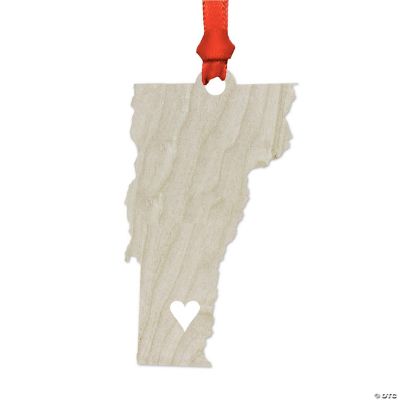 Wood US State Christmas Ornament Vermont | Oriental Trading